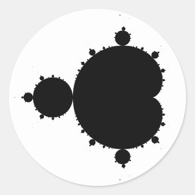 Sticker Rond Mandelbrot Set 01 - Fractal (Devant)