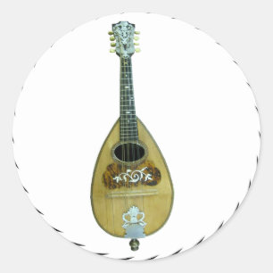 Sticker Rond MANDOLIN-STICKER vintage