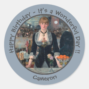 Sticker Rond Manet Bar de la Collection Folies-Bergère