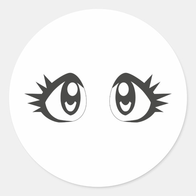 Sticker Rond Manga yeux (Devant)