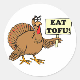 Sticker Rond Mange du tofu