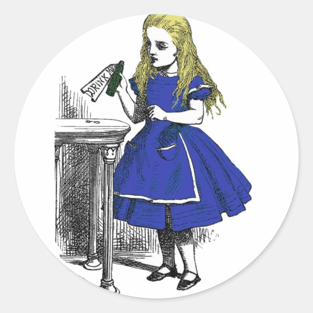 Sticker Rond Mange-Moi, Bois-Moi (Devant)