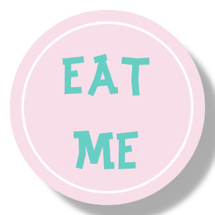 Sticker Rond Mange Rose