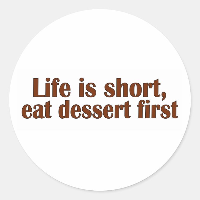 Sticker Rond Manger Dessert Premier (Devant)