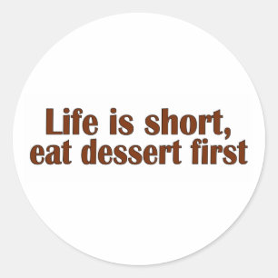 Sticker Rond Manger Dessert Premier