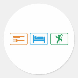 Sticker Rond manger dormir -escalade