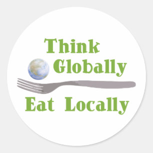 Sticker Rond Manger localement