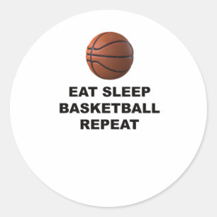 Sticker Rond Mangez le basketball du sommeil Répéter 2