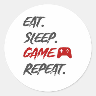 Sticker Rond Mangez le sommeil Répéter le chanfrein