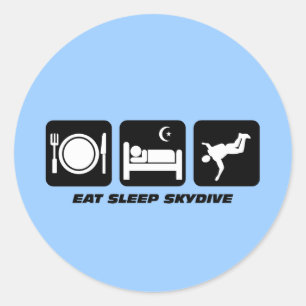 Sticker Rond mangez le sommeil skydive