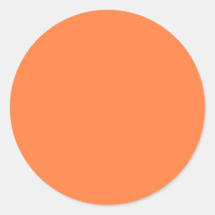 Sticker Rond Mango orange couleur solide   Classique   Élégant