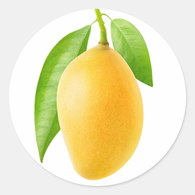 Sticker Rond mangue jaune (Devant)