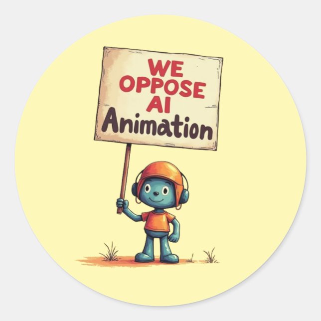 Sticker Rond Manifestation artisanale en plastique - Nous nous  (Devant)