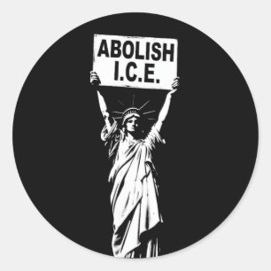 Sticker Rond Manifestation de la Statue de la Liberté – Abolir