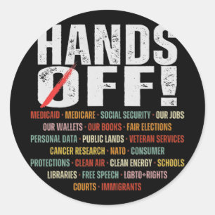 Sticker Rond Manifestation De Sécurité Sociale Et Medicare Pro