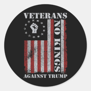 Sticker Rond Manifestation des vétérans militaires Usa Drapeau
