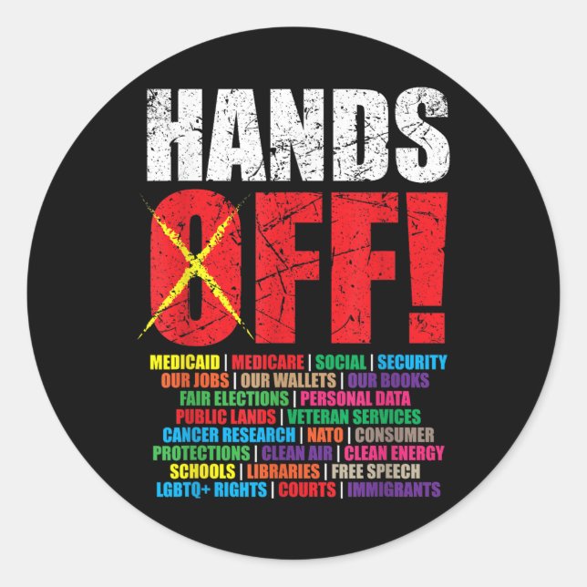 Sticker Rond Manifestation militante de 2025 (Devant)
