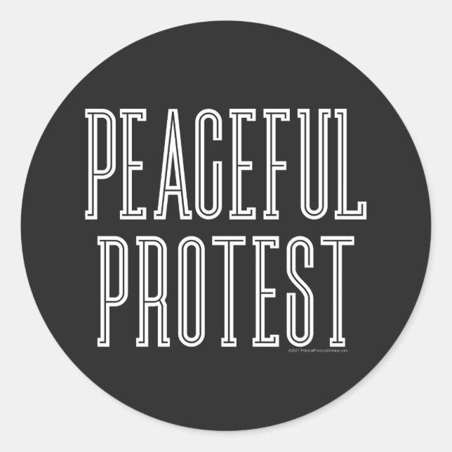 Sticker Rond Manifestation pacifique (Devant)