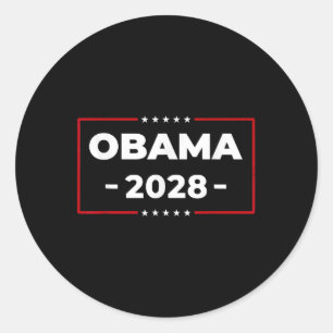 Sticker Rond Manifestation politique de 2028 du rétro Obama
