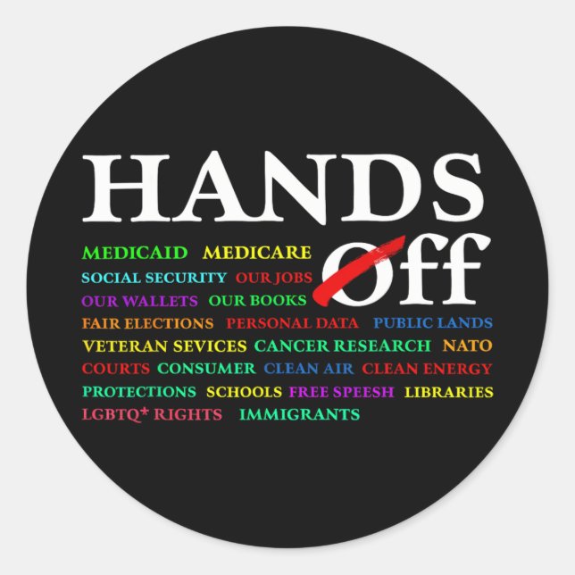 Sticker Rond Manifestation samedi 5 avril Hommes Femmes 7 (Devant)