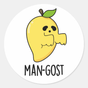 Sticker Rond Manipulateur Drôle Halloween Mango Fantôme Pun