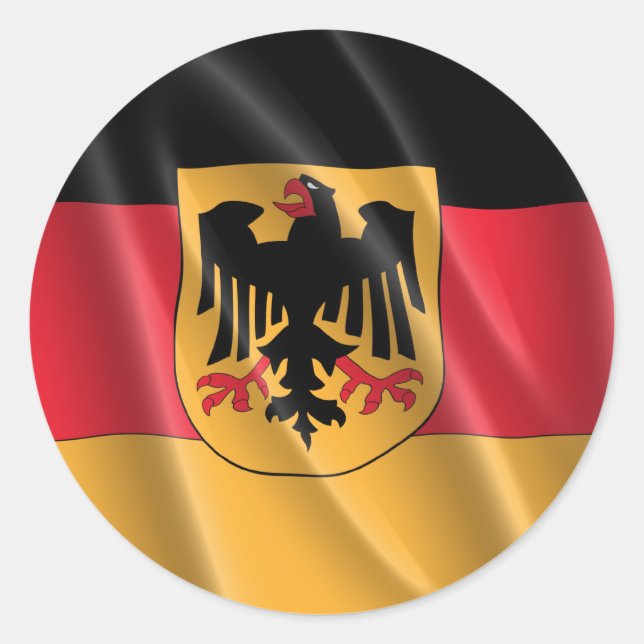 STICKER ROND MANTEAU D'ARMES ALLEMANDE (Devant)