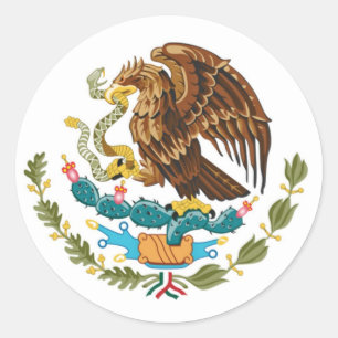 Sticker Rond Manteau d'armes mexicain