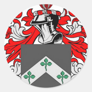 Sticker Rond Manteau de Davis (Irlande) des bras