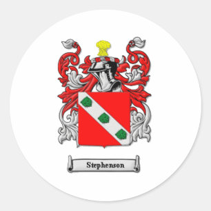 Sticker Rond Manteau de famille de Stephenson des bras