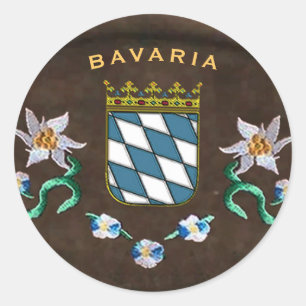 Sticker Rond Manteau de la Bavière des bras