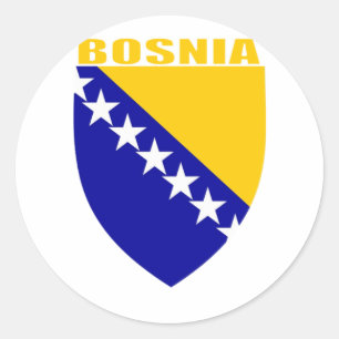 Sticker Rond Manteau de la Bosnie des bras
