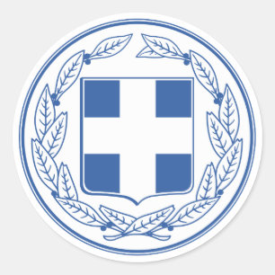 Sticker Rond Manteau de la Grèce d'autocollant de bras
