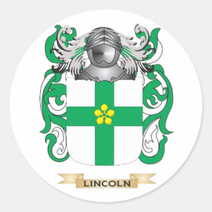 Sticker Rond Manteau de Lincoln des bras (crête de famille)
