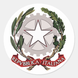 Sticker Rond Manteau de l'Italie d'autocollant de bras