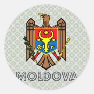Sticker Rond Manteau de Moldau des bras
