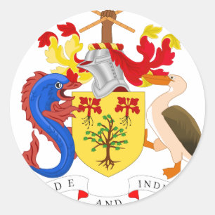 Sticker Rond Manteau des Barbade des bras