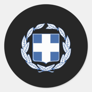 Sticker Rond Manteau des bras grec
