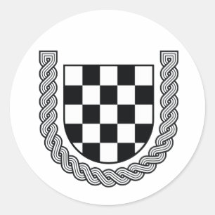 Sticker Rond Manteau des bras historique croate