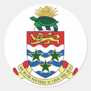 Sticker Rond Manteau des Îles Caïman des bras
