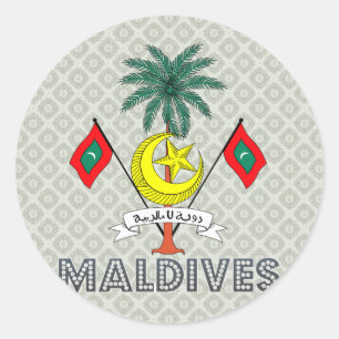 Sticker Rond Manteau des Maldives des bras
