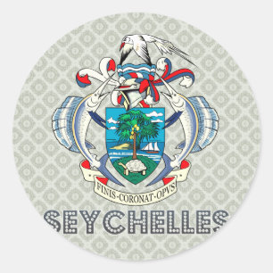 Sticker Rond Manteau des Seychelles des bras