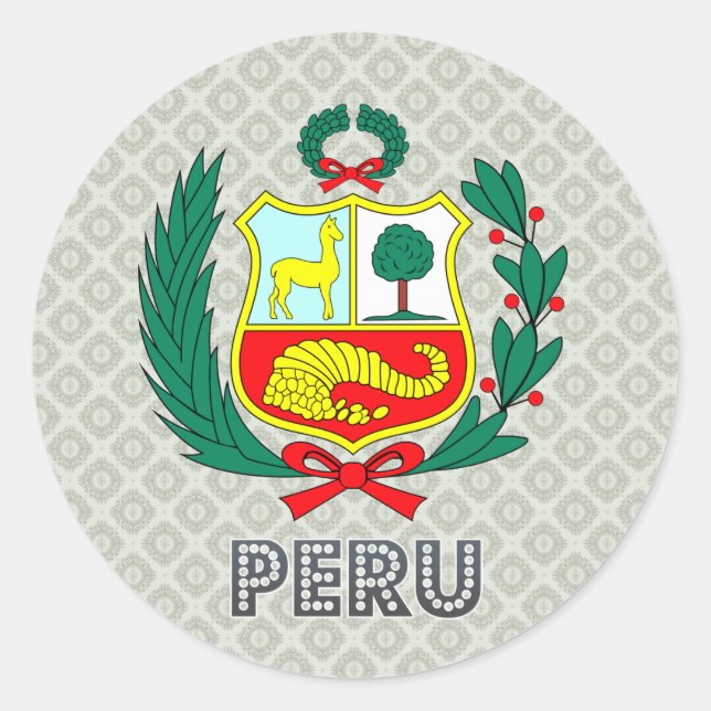 Sticker Rond Manteau du Pérou des bras (Devant)