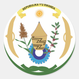 Sticker Rond Manteau du Rwanda des bras