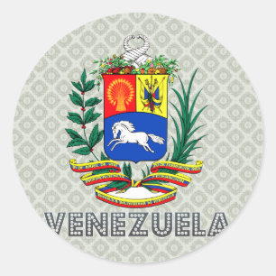 Sticker Rond Manteau du Venezuela des bras