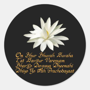 Sticker Rond Mantra de Gayatri