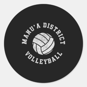 Sticker Rond Manua District Volleyball Rétro Équipe Vb en détre