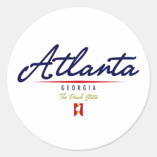Sticker Rond Manuscrit d'Atlanta