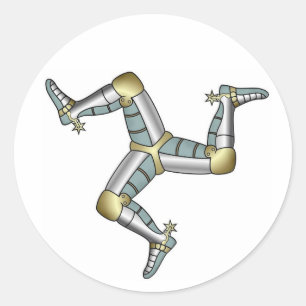 Sticker Rond Manx Trois Jambes de l'homme