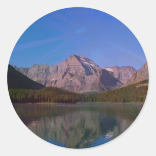 Sticker Rond Many Glacier in Glacier National Park, Montana