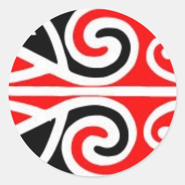 Sticker Rond maori conçoit de l'art tribal pour vous (Devant)